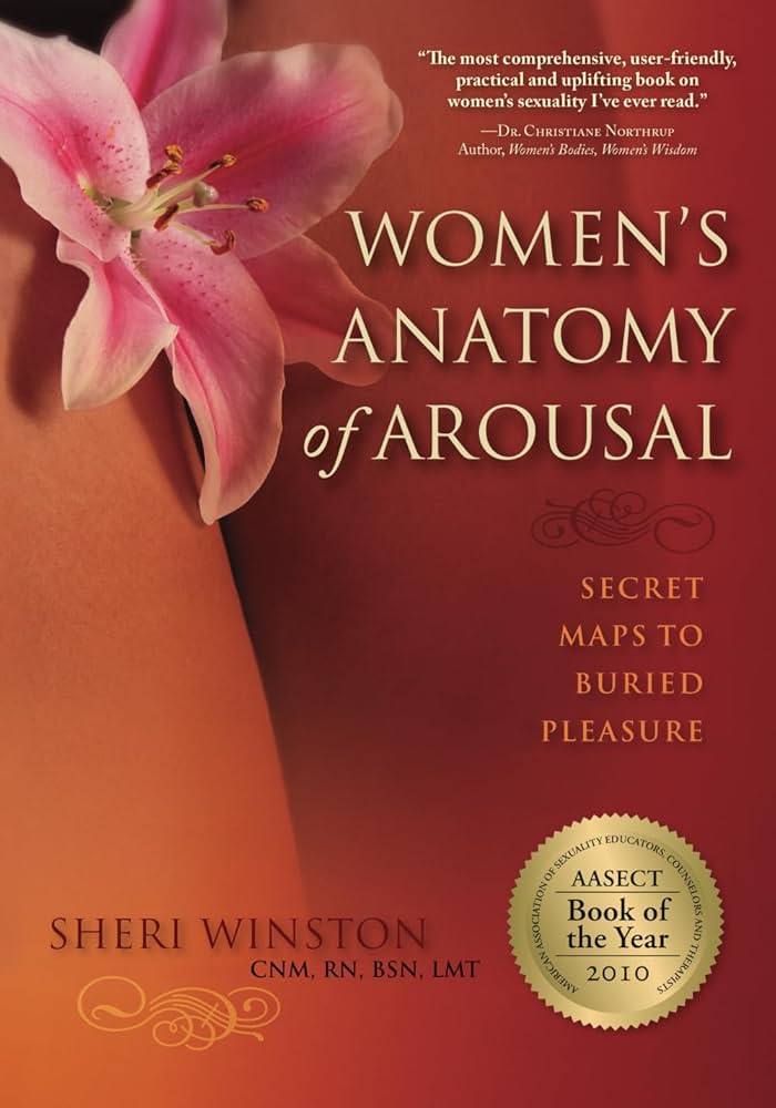 Women's Anatomy of Arousal book cover with pink flower, by VIVA, focuses on female desire and intimacy.