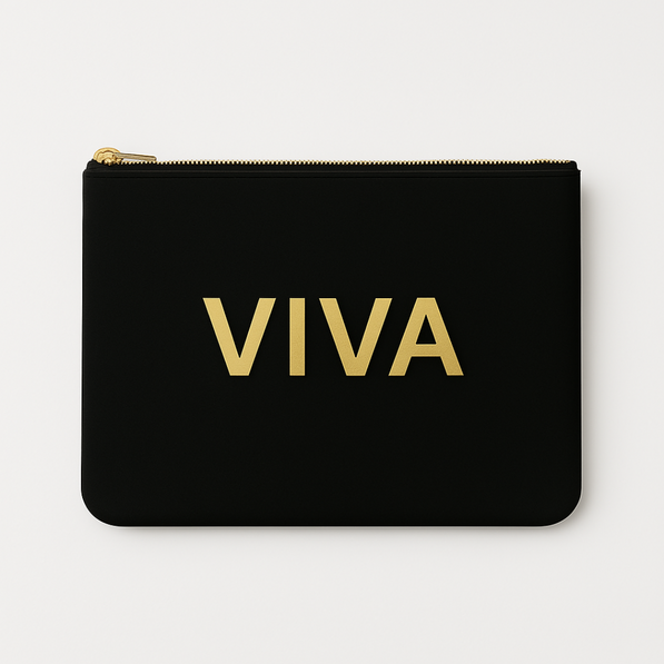 Viva Discreet Pouch in sleek black, compact organizer for essentials with a discreet design.