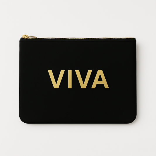 Viva Discreet Pouch in sleek black, compact organizer for essentials with a discreet design.