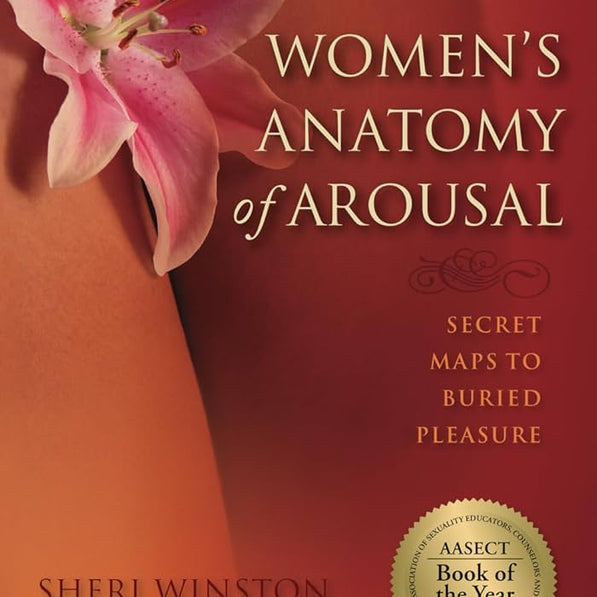 Women's Anatomy of Arousal book cover with pink flower, by VIVA, focuses on female desire and intimacy.