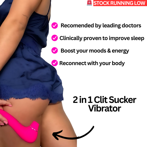 Pink Senna Sonic clitoral stimulator and vibrating dildo with 10 intensity levels and dual-function design