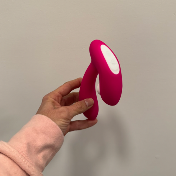 Pink silicone Donna Advanced Sonic Clitoral Stimulator & Vibrating Dildo with 9 speed options.