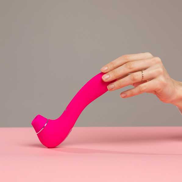 VIVA Intimate Couples Bundle featuring a pink clitoral stimulator, lube, and cleaner for enhanced intimacy.