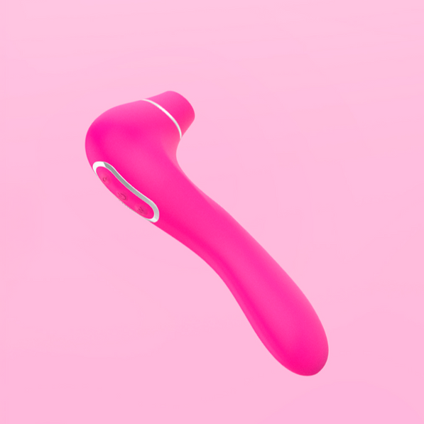 Pink air pulse vibrator from VIVA, designed for dual stimulation in the Ultimate Pleasure Bundle.