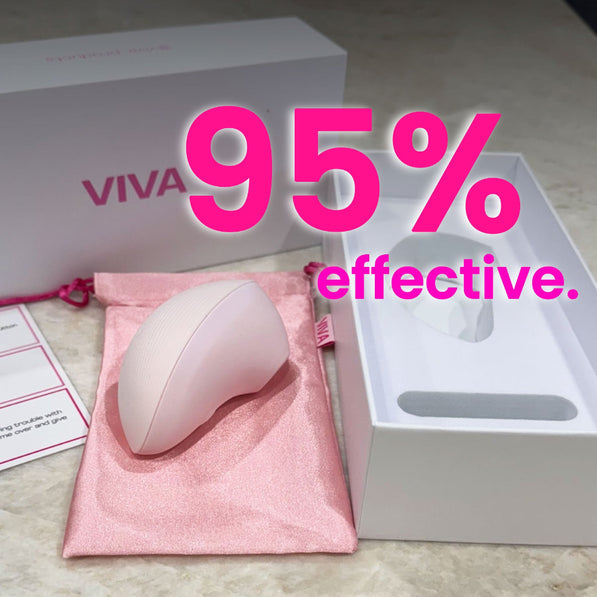Pink waterproof clitoral stimulator with 10 vibration patterns by VIVA